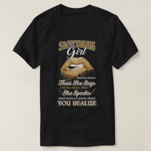 T-shirt Sagittarius Girl En Sait Plus Qu'Elle Ne Dit Novem