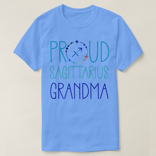 T-shirt Sagittarius Grandma Fière Grand-mère Symbole Zodia (Design devant)