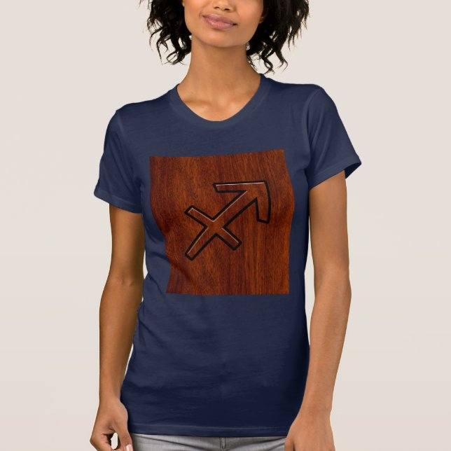 T-shirt Sagittarius moderne Zodiac Connexion style acajou (Devant)