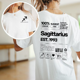 T-shirt Sagittarius Zodiac Astrologie Anniversaire Décembr