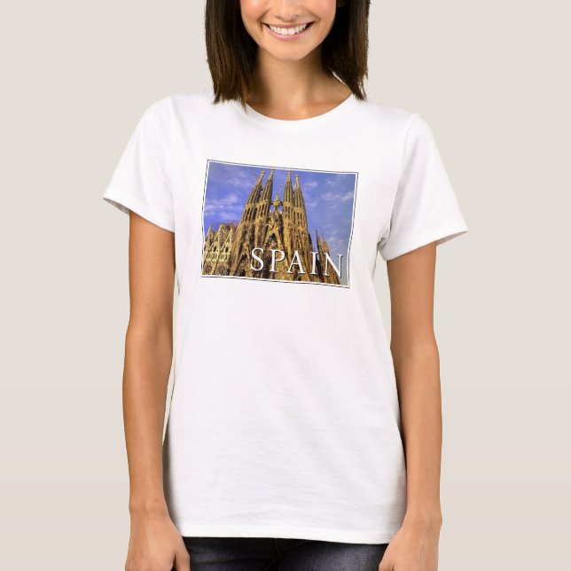 T-shirt Sagrada Familia | Barcelone, Espagne (Devant)