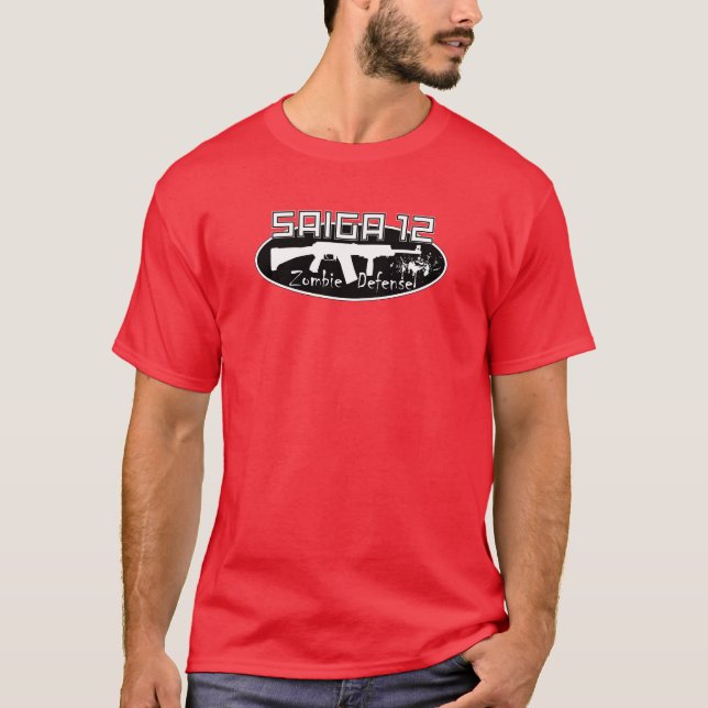 T-shirt Saiga 12 - La défense de zombi (Devant)