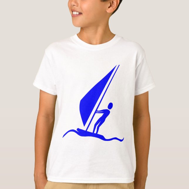 T-shirt Sailboarding - Bleu (Devant)