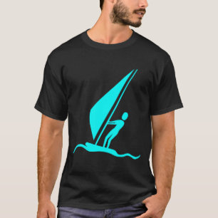 T-shirt Sailboarding - Cyan