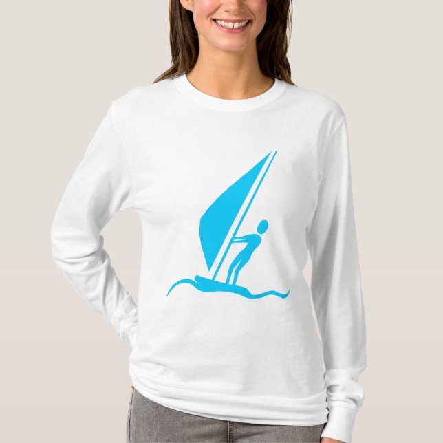 T-shirt Sailboarding - Sky Blue (Devant)