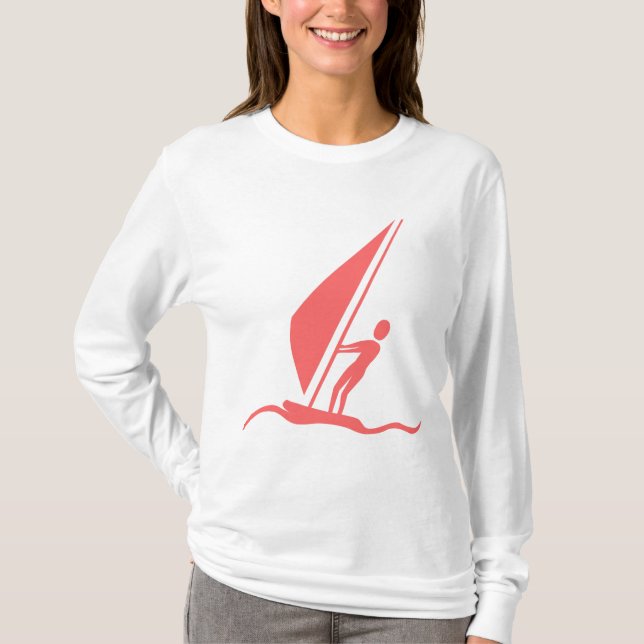 T-shirt Sailboarding - Tropical Rose (Devant)
