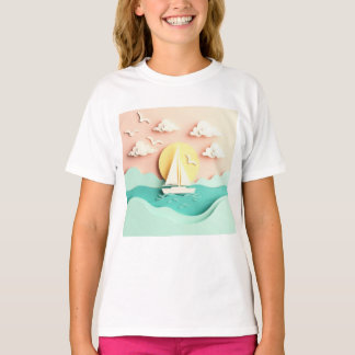 T-shirt Sailboat on the Sea