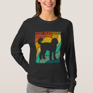 T-shirt Saint Berdoodle Coucher de soleil Vintage Maman Pa