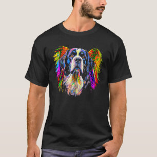 T-shirt Saint Bernard Chien Angel Ailes T Chemise