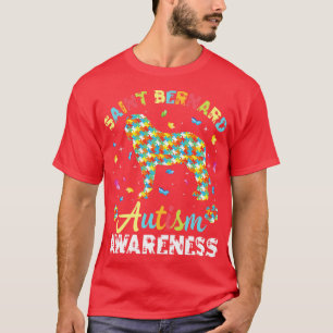 T-shirt Saint Bernard Chien Pour Sensibilisation sur l'aut