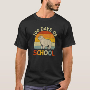 T-shirt Saint Bernard Dog Retro Girls Enseignants 100e jou