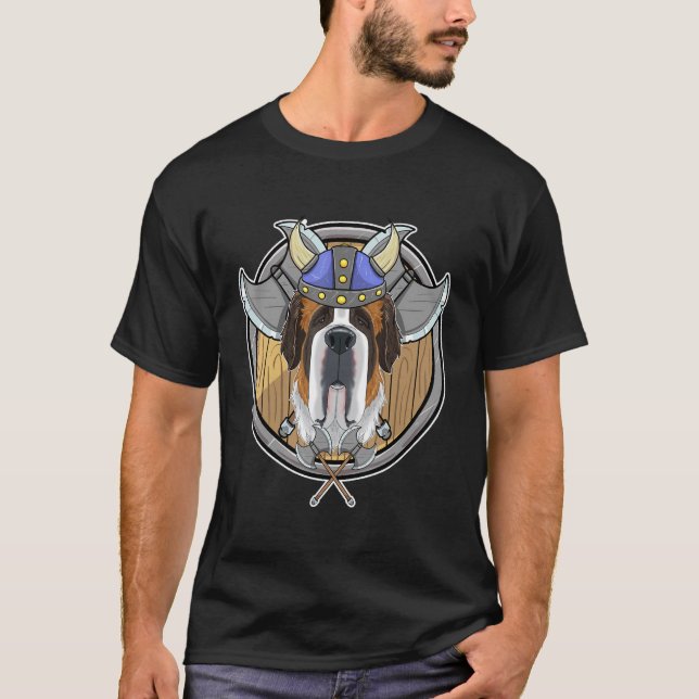 T-shirt Saint Bernard I Valhalla I Viking (Devant)