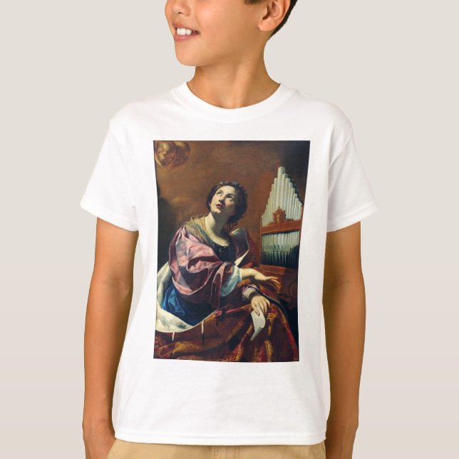 T-shirt Saint Cecilia par Simon Vouet (Devant)