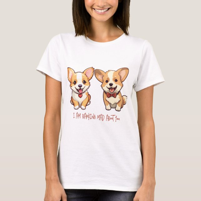 T-shirt Saint Corgi Chien Anniversaire Saint Valentin (Devant)