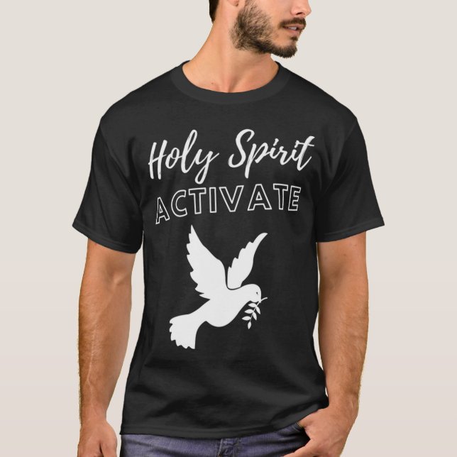 T-shirt Saint-Esprit Activate - Drôle chrétien Religieux (Devant)