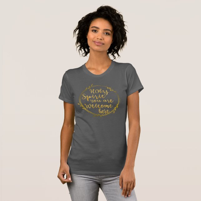 T-shirt Saint-Esprit vous êtes ici le chrétien bienvenu (Devant entier)