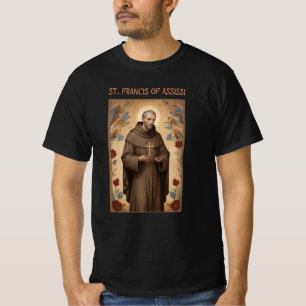 T-shirt Saint François d'Assise Cadeau catholique romain