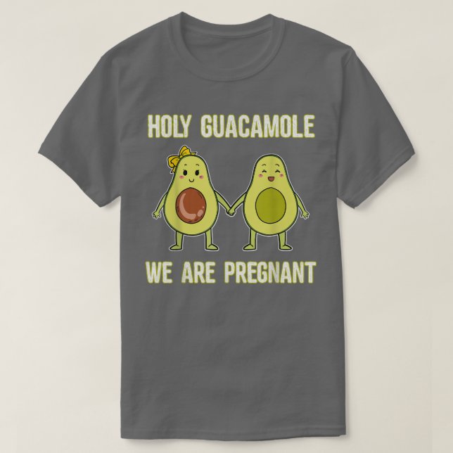 T-shirt Saint Guacamole Nous sommes enceinte Avocado Coupl (Design devant)