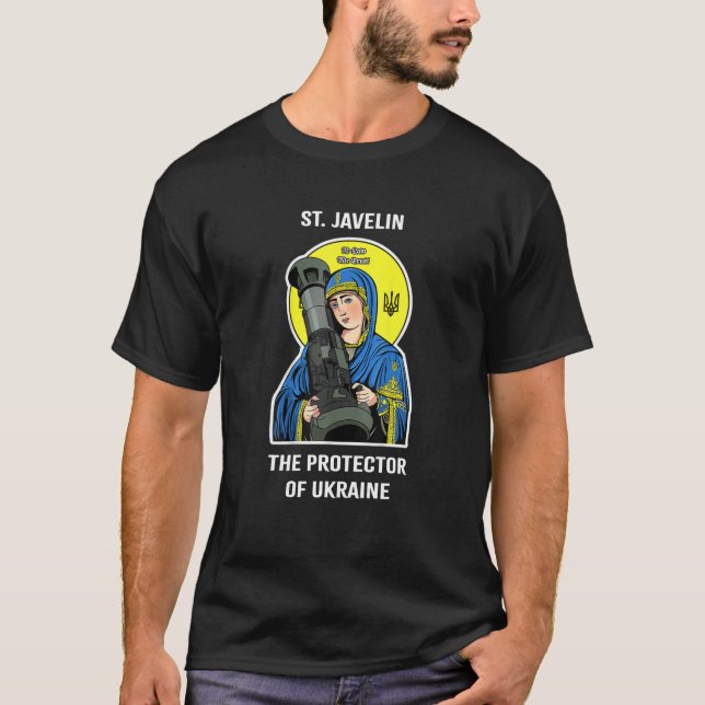 T-shirt Saint Javelin Protecteur De L'Ukraine Soutien Vint (Devant)