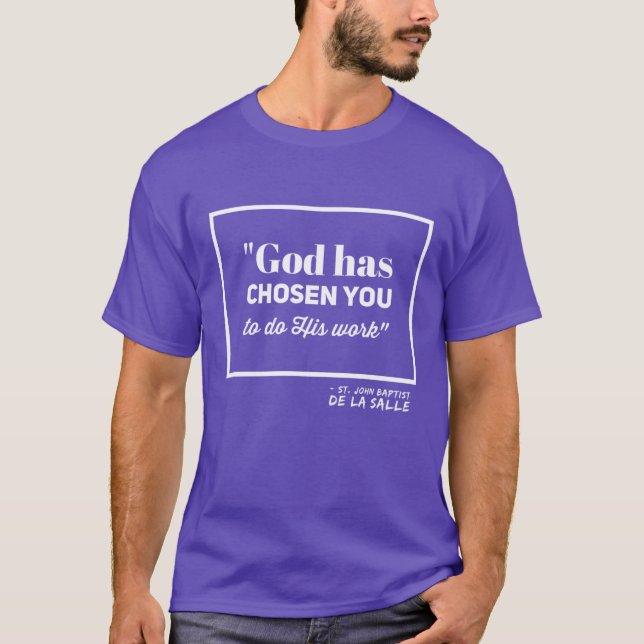 T-shirt Saint John Baptist de la Salle Chemise catholique (Devant)