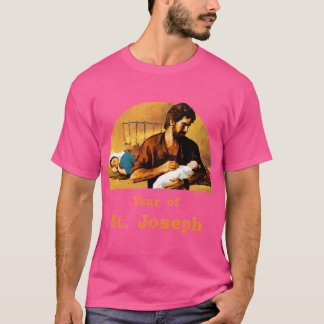 T-shirt Saint Joseph Détende Le Bébé Jésus Pendant Que Mar