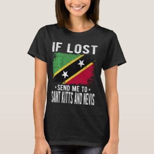 T-shirt Saint Kitts et Nevis Drapeau Souvenir - Si perdu e