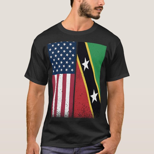 T-shirt Saint-Kitts-Et-Nevis Saint-Kitts-Et-Nevis Ameri (Devant)