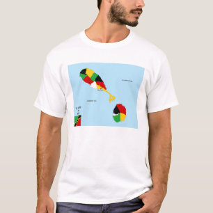 T-shirt saint kitts nevis pays carte politique drapeau