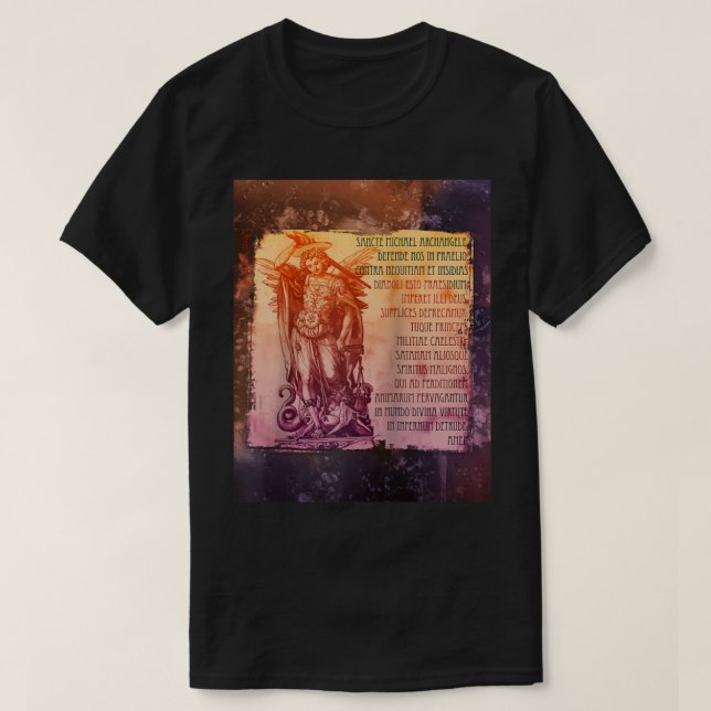 T-shirt Saint Michael Prière Catholique Saint Archangel Vi (Design devant)