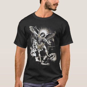T-shirt Saint Michel vainquant Satan Archange Guerrier