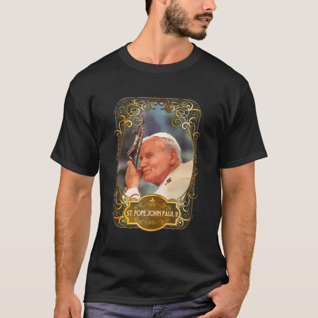 T-shirt Saint Pape Jean-Paul Ii Croix catholique Saint pol (Devant)