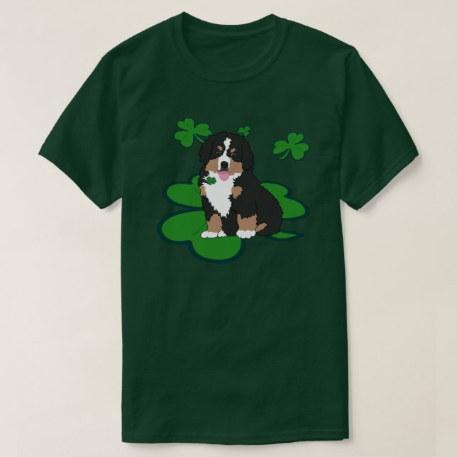 T-shirt Saint-Patrick Bernese Mountain Dog (Design devant)