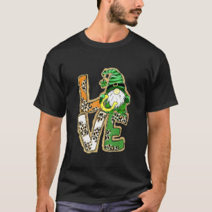 T-shirt Saint-Patrick Love Gnomes Trèfle Fer à Cheval Ir