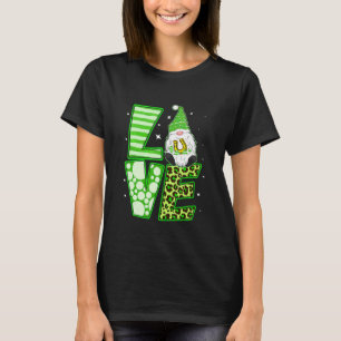 T-shirt Saint-Patrick Love Gnomes Trèfle Fer à Cheval Ir