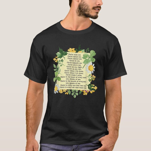 T-shirt Saint Patrick Prière Breastplate Patrick s Day Cat (Devant)