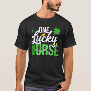 T-shirt Saint Patrick's Day Auteur Infirmière One Lucky In
