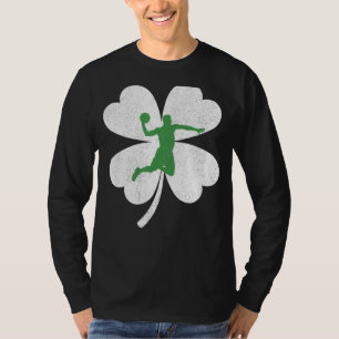 T-shirt Saint Patrick's Day Basketball joueur Shamrock amo