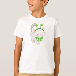 T-shirt Saint Patrick's Day, Chat mignon, Clovers chanceux