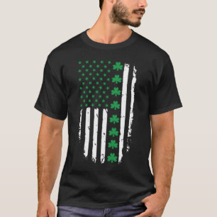 T-shirt Saint Patrick's Day Drapeau irlandais américain JO