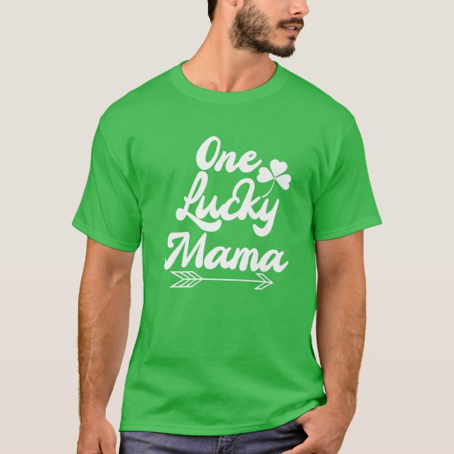 T-shirt Saint Patrick's Day Drôle Graphique Lucky Mama Cit (Devant)