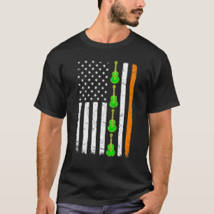 T-shirt Saint Patrick's Day Guitare patriotique irlandaise