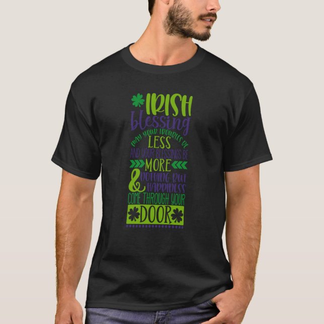 T-shirt Saint Patrick's Day Irish Blessing Lucky Charm Pad (Devant)
