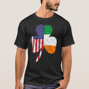 T-shirt Saint Patrick's Day Irlandais drapeau américain Sh