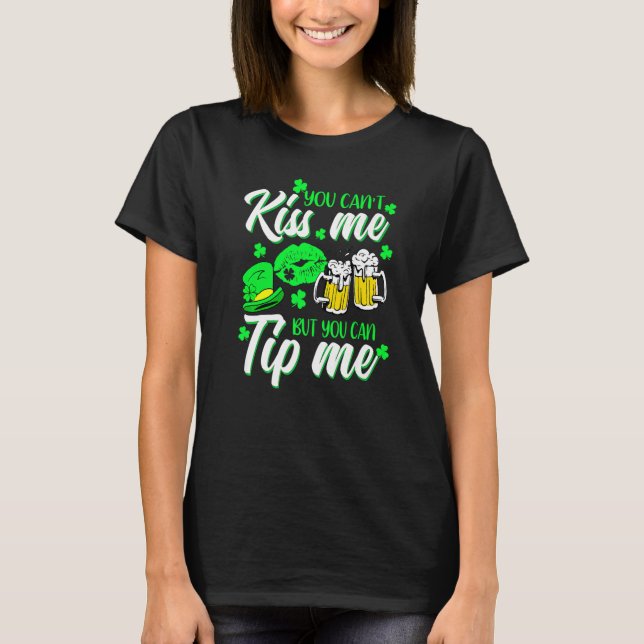 T-shirt Saint Patrick's Day Lucky Shamrock serveuse Barten (Devant)