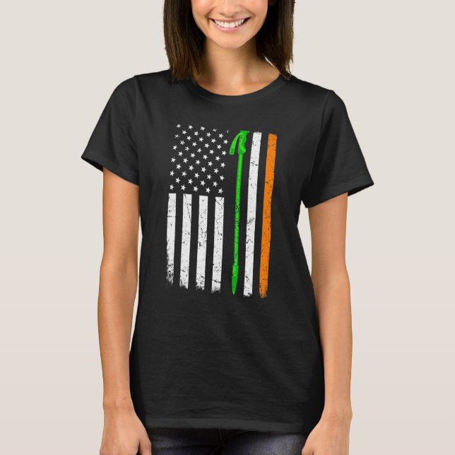 T-shirt Saint Patrick's Day Patriotique Randonnée irlandai (Devant)
