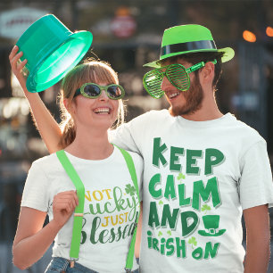 T-shirt Saint Patrick's Day Restez calme et irlandais le