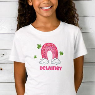 T-Shirt Saint Patrick's Day Shamrock arc-en-ciel sur mesur