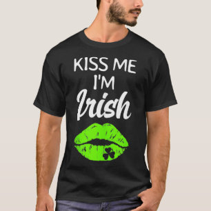 T-shirt Saint Patricks Day tenue femmes hommes m'embrasser