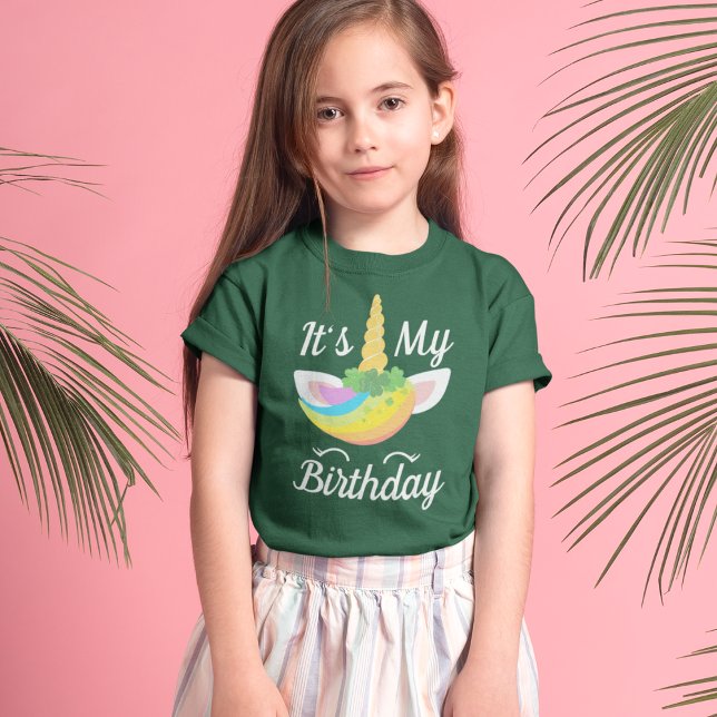 T-shirt Saint Patrick's Day Unicorn Birthday Girl (Créateur téléchargé)