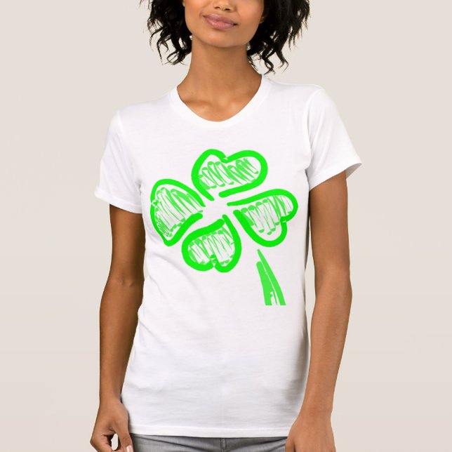 T-shirt Saint Patrick's Four Leaf Clover (Devant)